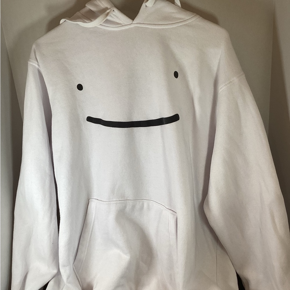 Smile Face Hoodie. 🙂  Color- White/ Black. Size Extra Large